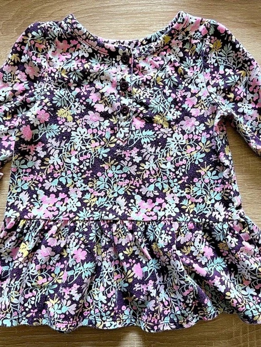 Genuine Kids from OshKosh Floral Dress in Purple & Pink Girls 2T